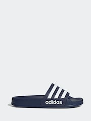 adidas Navy Blue Kids Adilette Youth Sliders - Image 1 of 9