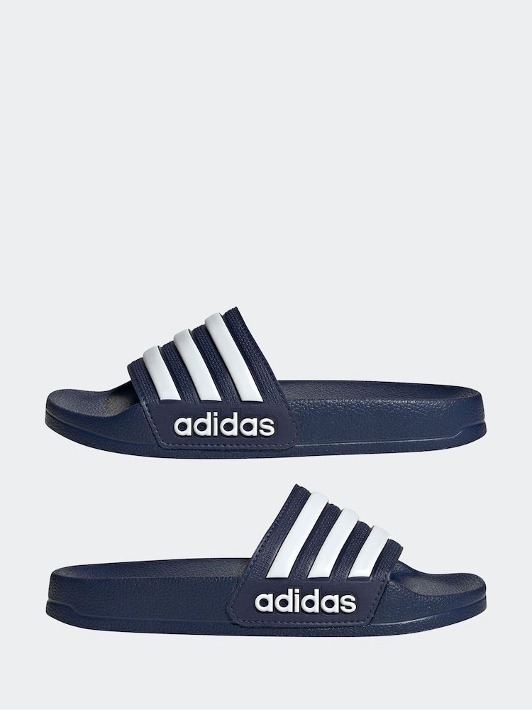 Bleumarin albastru - Șlapi pentru tineri adidas Adilette - Image 5 of 9