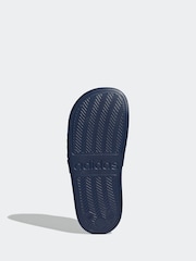 adidas Navy Blue Kids Adilette Youth Sliders - Image 7 of 9