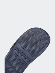 adidas Navy Blue Kids Adilette Youth Sliders - Image 9 of 9