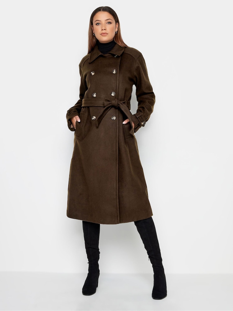 Long Tall Sally Brown Formal Trench Coat - Image 1 of 5
