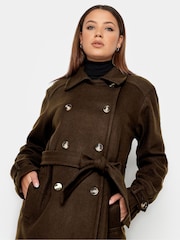 Long Tall Sally Brown Formal Trench Coat - Image 4 of 5