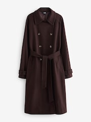 Long Tall Sally Brown Formal Trench Coat - Image 5 of 5