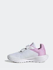 adidas White/Green/Pink Kids Sportswear Tensaur Run Trainers - Image 2 of 8