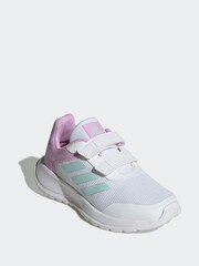 adidas White/Green/Pink Kids Sportswear Tensaur Run Trainers - Image 3 of 8