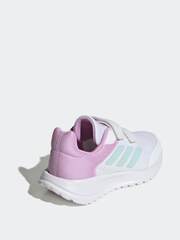 adidas White/Green/Pink Kids Sportswear Tensaur Run Trainers - Image 4 of 8