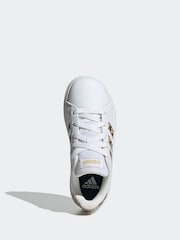 adidas White/Animal Grand Court Trainers - Image 6 of 9