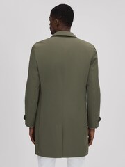Reiss Fern Green Capital Single Breasted Mid Length Coat - Image 5 of 7