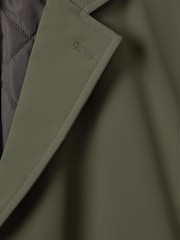 Reiss Fern Green Capital Single Breasted Mid Length Coat - Image 7 of 7