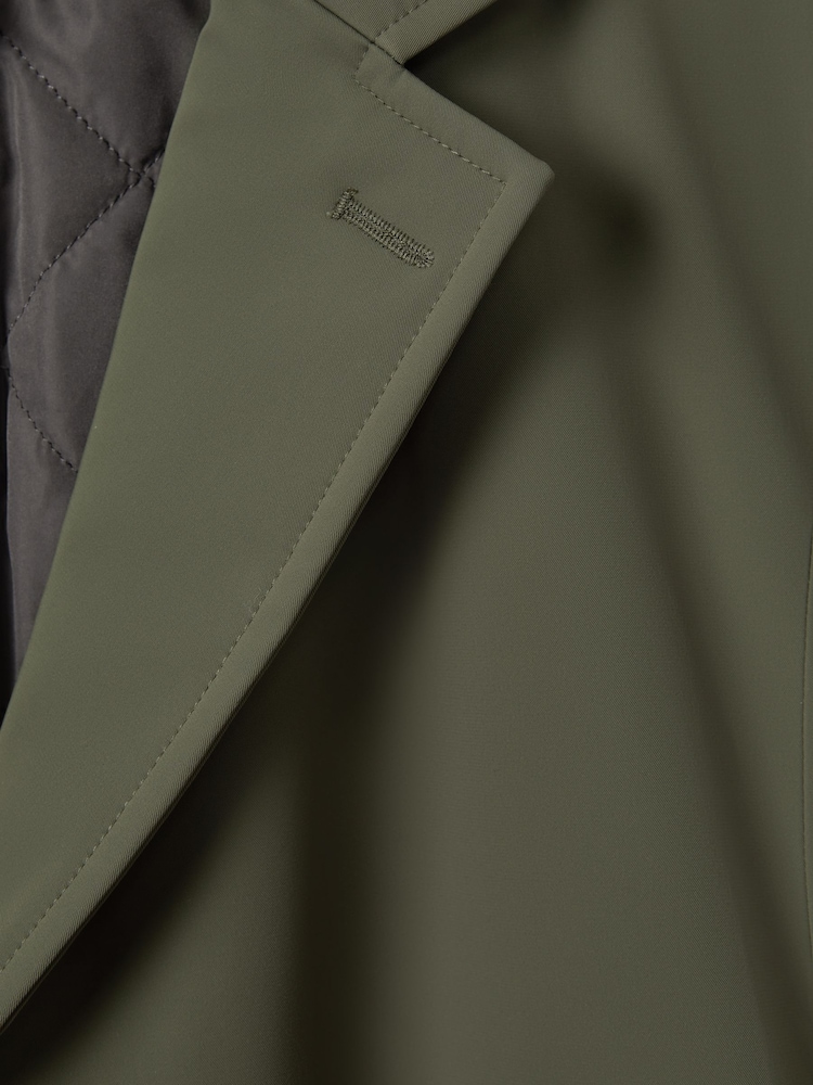 Reiss Fern Green Capital Single Breasted Mid Length Coat - Image 7 of 7