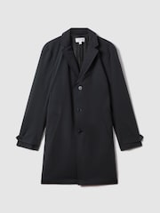 Reiss Navy Capital Single Breasted Mid Length Coat - Image 2 of 6