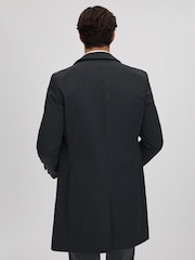 Reiss Navy Capital Single Breasted Mid Length Coat - Image 5 of 6