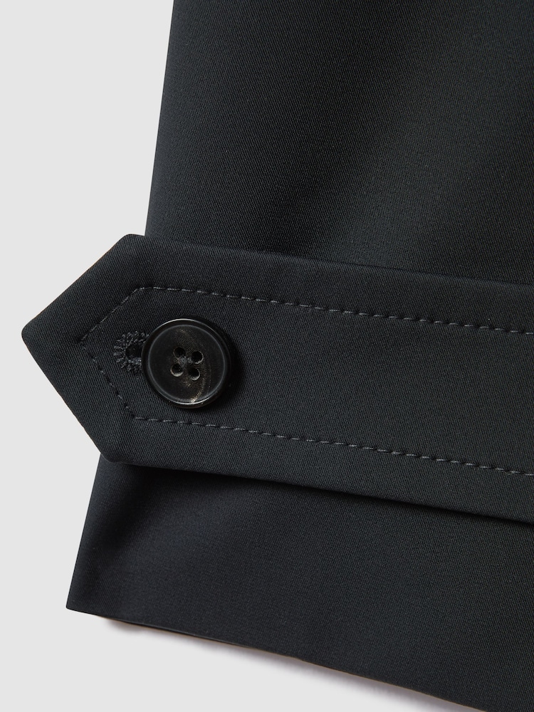Reiss Navy Capital Single Breasted Mid Length Coat - Image 6 of 6