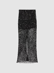 Anna Quan Embellished Netted Midi Skirt - Image 2 of 6