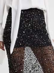Anna Quan Embellished Netted Midi Skirt - Image 4 of 6