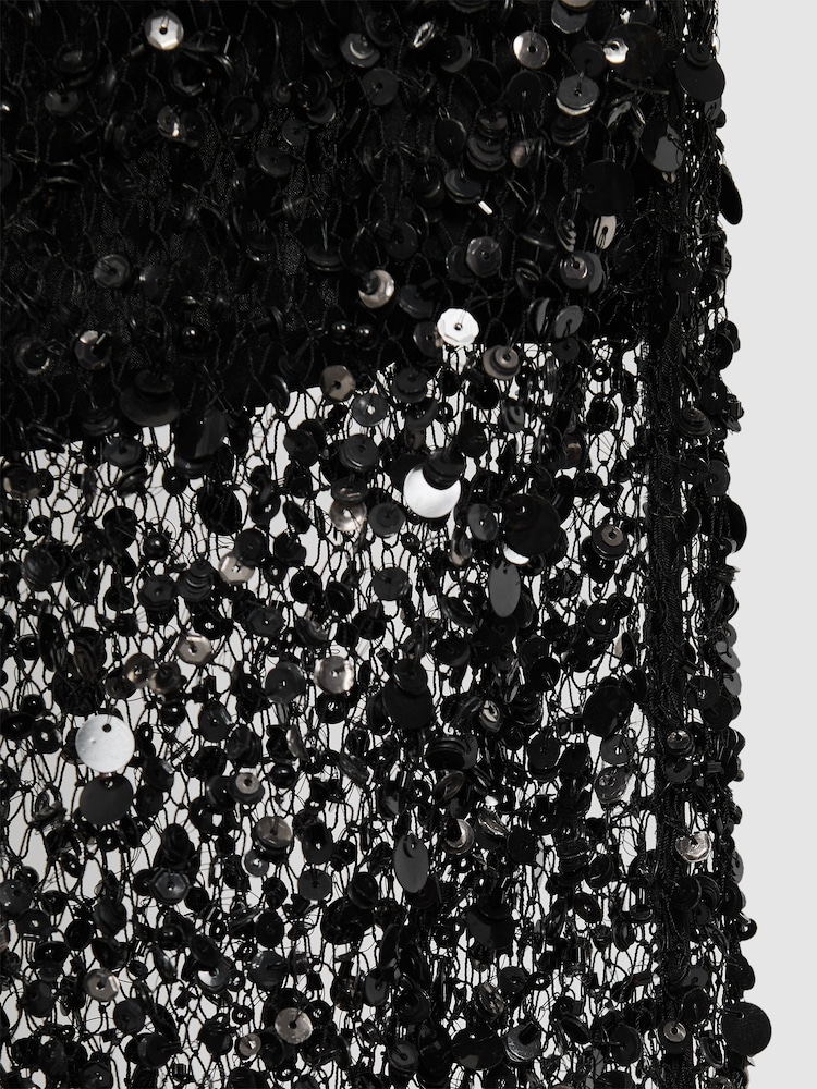 Anna Quan Embellished Netted Midi Skirt - Image 6 of 6