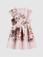 Reiss Multi Tammy Scuba Floral Printed Dress - Image 2 of 6