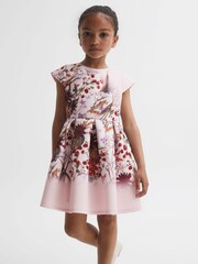 Reiss Multi Tammy Scuba Floral Printed Dress - Image 3 of 6