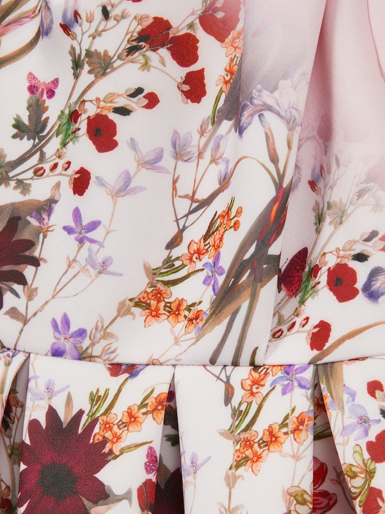 Reiss Multi Tammy Scuba Floral Printed Dress - Image 6 of 6