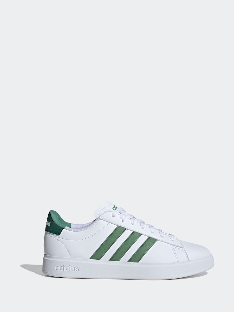 adidas Green White Sportswear Grand Court 2.0 Trainers - Image 1 of 7