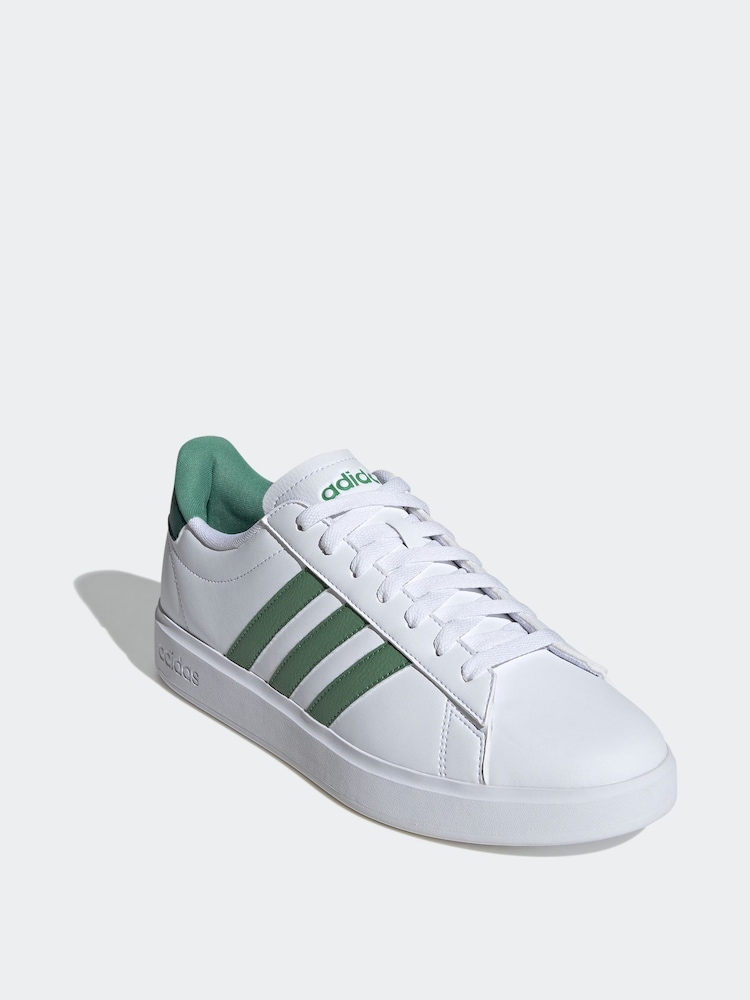 adidas Green White Sportswear Grand Court 2.0 Trainers - Image 2 of 7