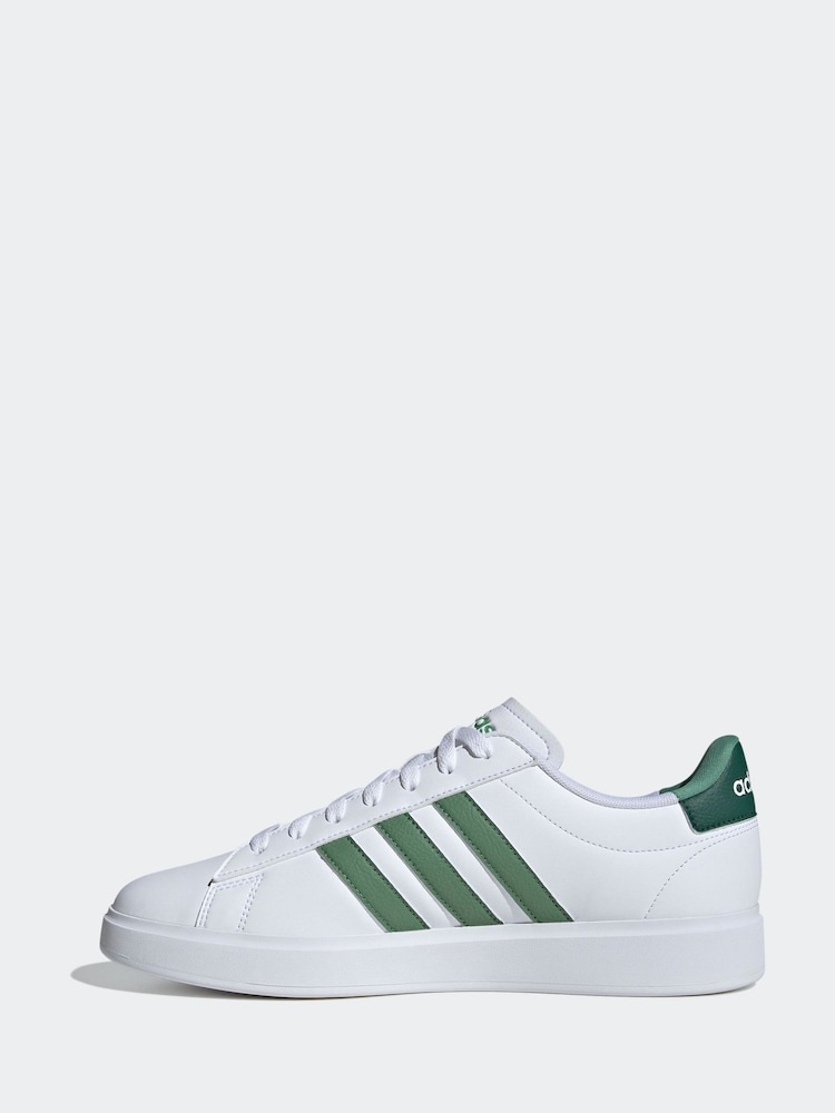 adidas Green White Sportswear Grand Court 2.0 Trainers - Image 3 of 7