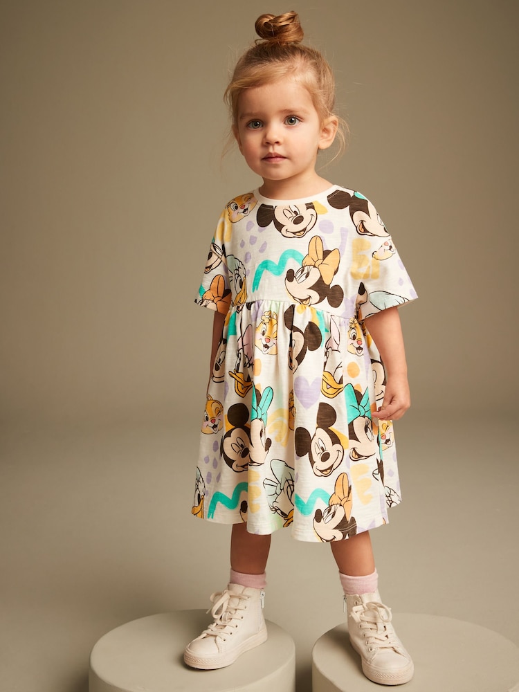 Multi Mickey Mouse Jersey Dress (3mths-7yrs) - Image 2 of 7