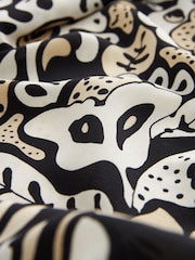 Black & White Tie Waist Shirt Dress - Image 6 of 6