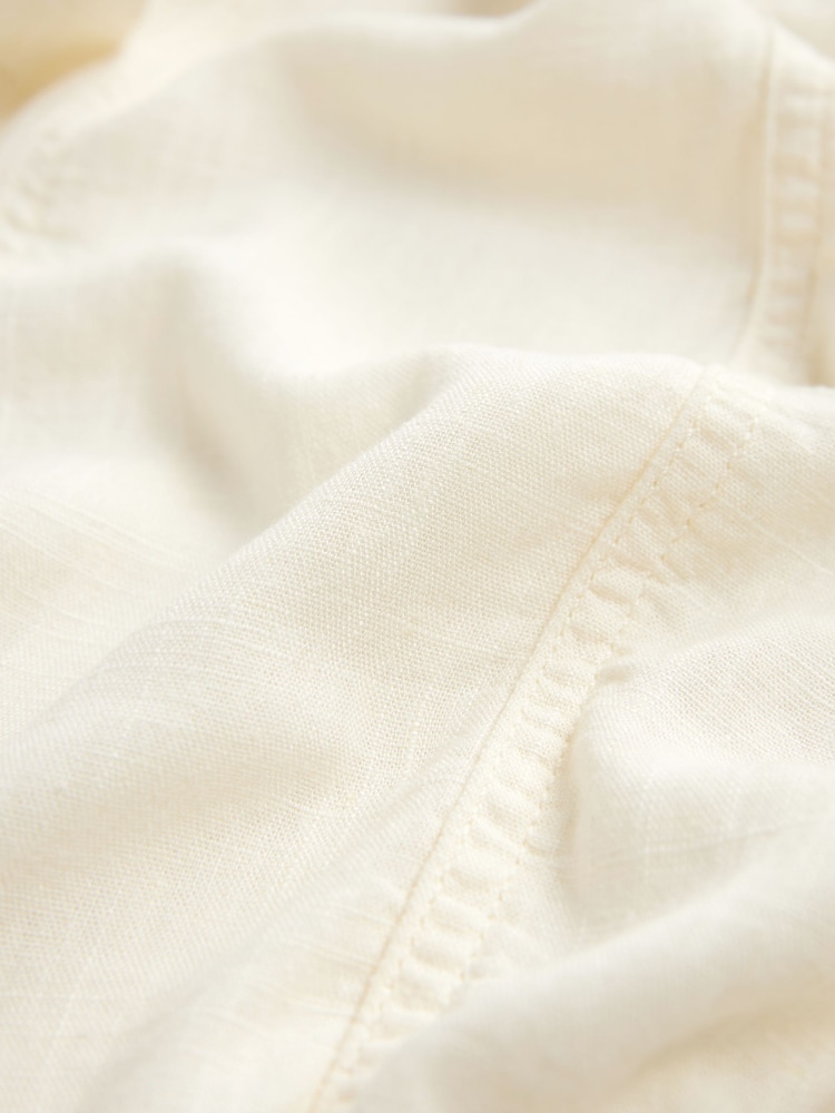 Ecru Linen Cargo Trousers - Image 6 of 6