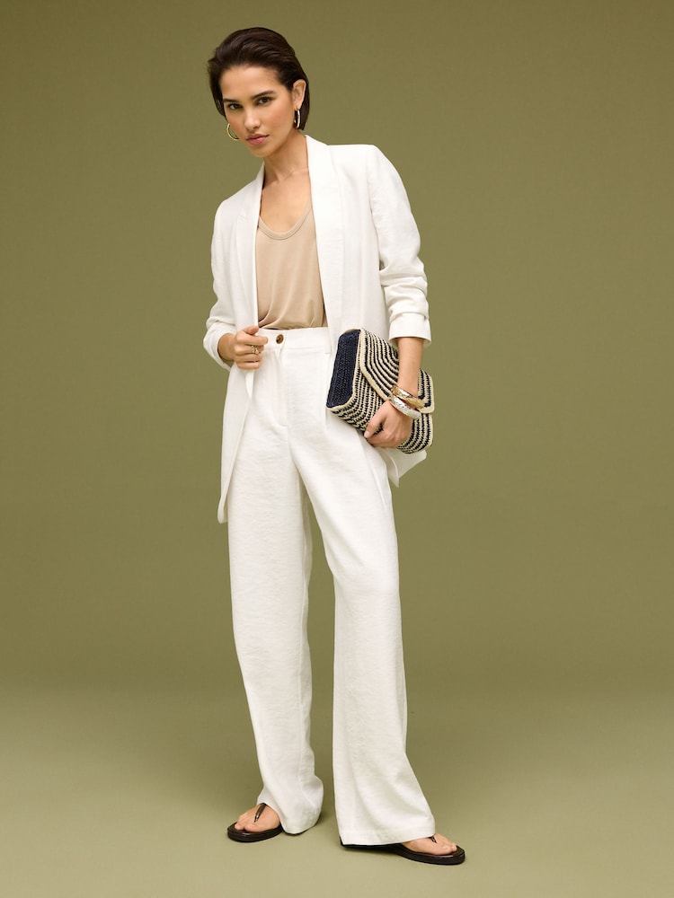 White Relaxed Blazer - Image 2 of 6
