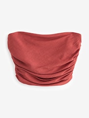 Terrakotta - Bandeau-Top in Crinkle-Optik - Bild 5 von 6