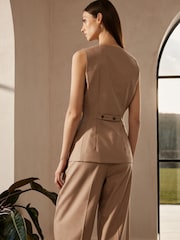 Mink Brown Premium Longline Tailored Waistcoat - Image 3 of 6