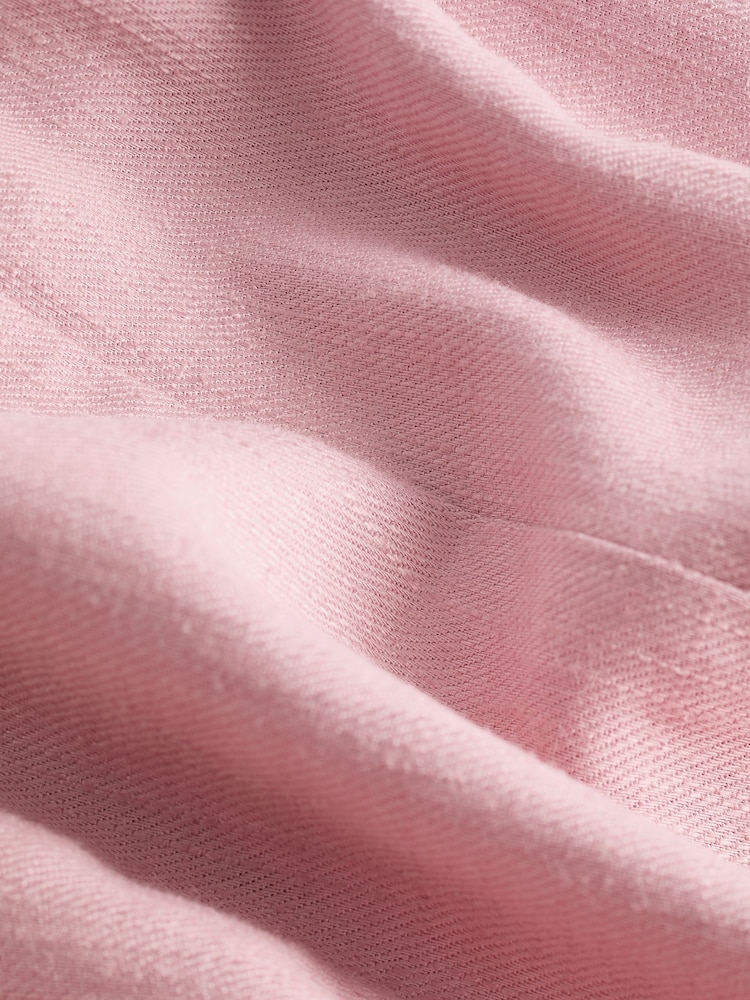 Pink Linen Blend Tailored Shorts - Image 8 of 8
