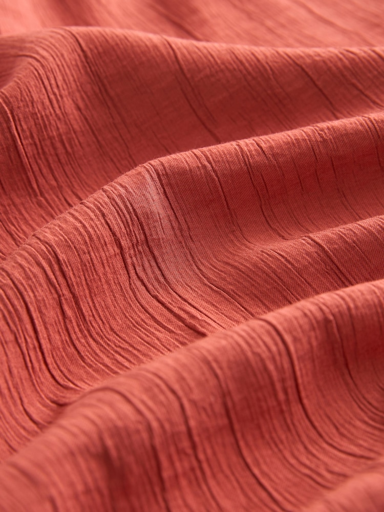 Terracotta Crinkle Midi Skirt - Image 7 of 7