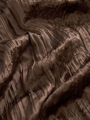 Brown Beaded Detail Crinkle Satin Bandeau Dress - Image 7 of 7