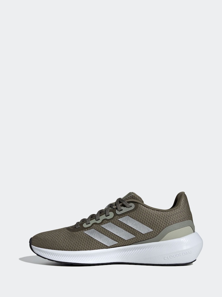 adidas Khaki/Silver Runfalcon 3.0 Trainers - Image 2 of 9