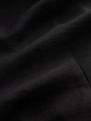 أسود - سترة بليزر مخصصة غير متماثلة بدون أكمام - صورة 6 من 6