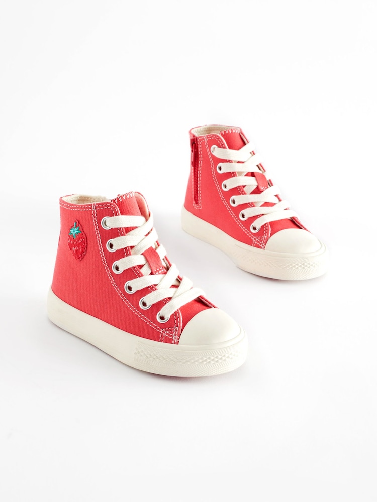 Red High Top Trainers - Image 2 of 7