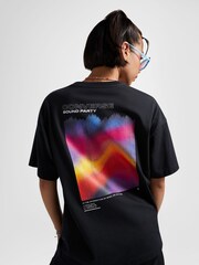 Converse Black Colourful Sound Waves T-Shirt - Image 3 of 7