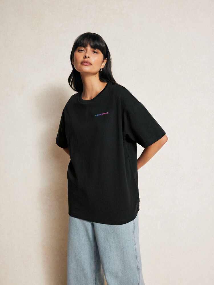 Converse Black Colourful Sound Waves T-Shirt - Image 4 of 7
