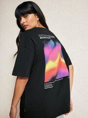 Converse Black Colourful Sound Waves T-Shirt - Image 5 of 7