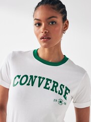 Converse White 100% Cotton Retro Chuck T-Shirt - Image 3 of 4