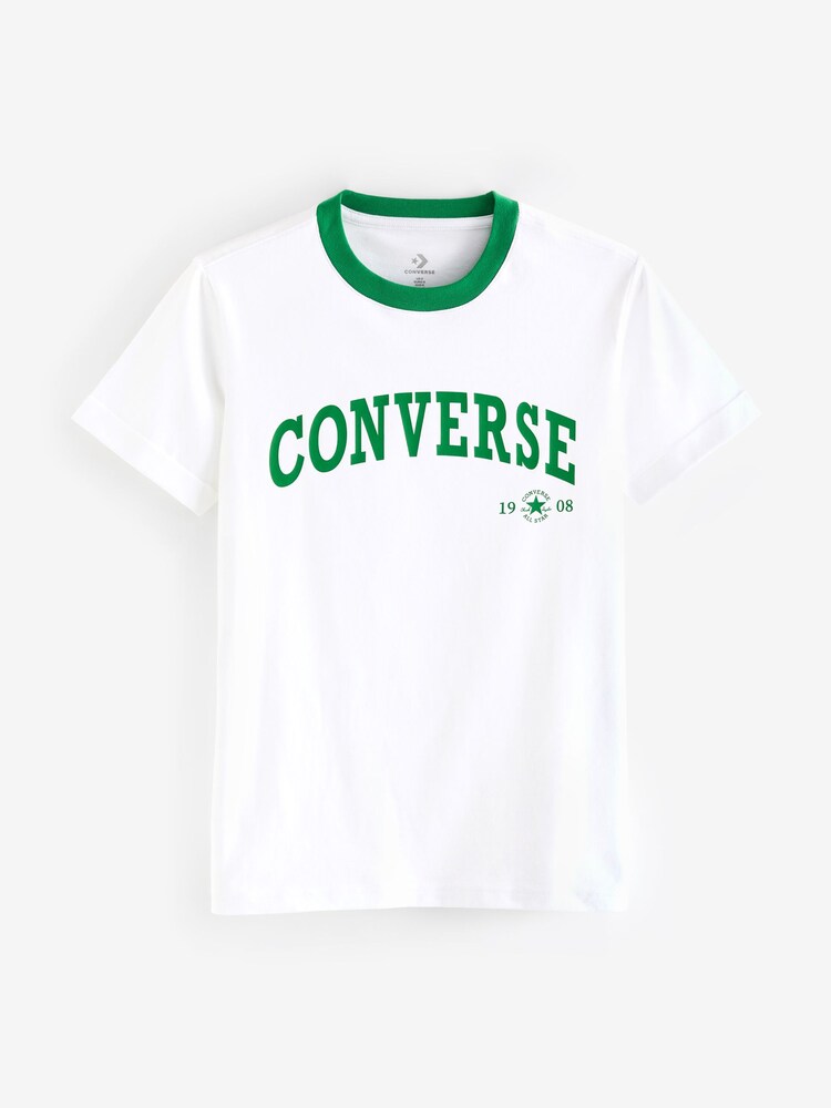 Converse White 100% Cotton Retro Chuck T-Shirt - Image 4 of 4