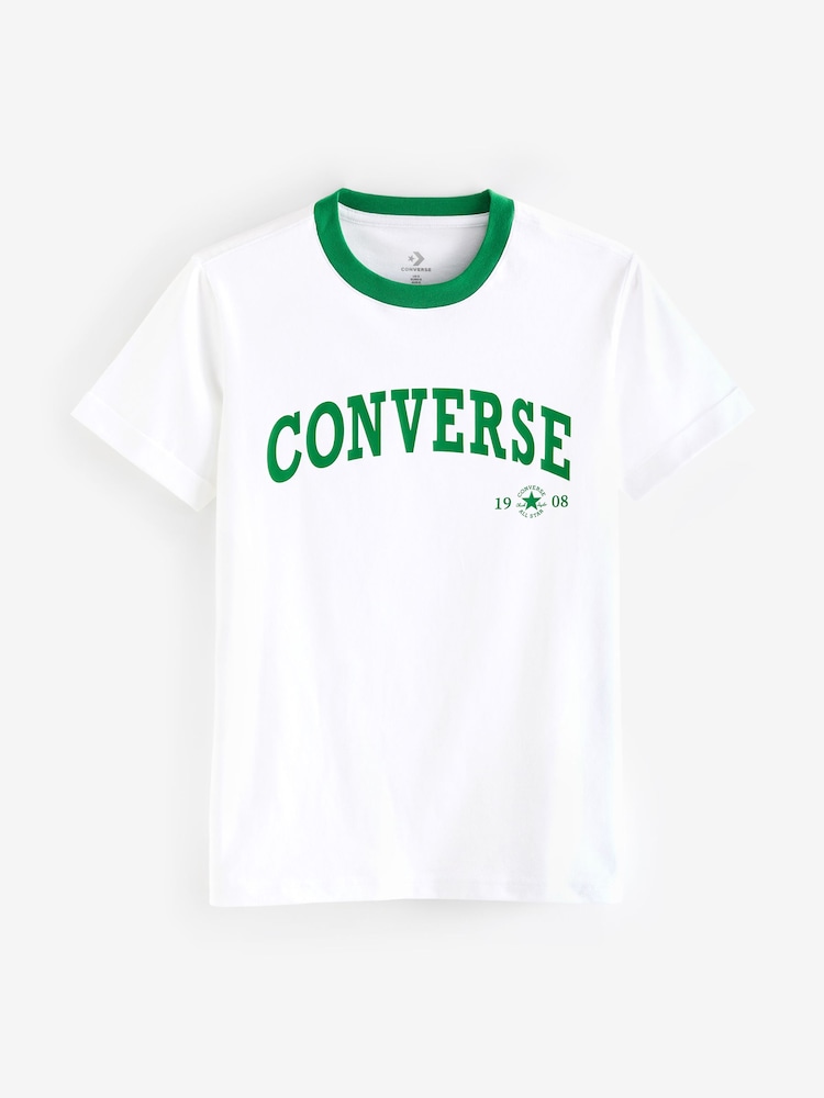 Converse White 100% Cotton Retro Chuck T-Shirt - Image 4 of 4 Converse White 100% Cotton Retro Chuck T-Shirt - Image 4 of 4
