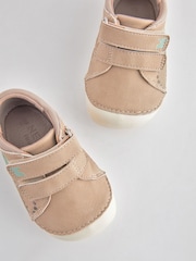 Neutral Dinosaur Scene Wide Fit (G) Crawler Shoes - Image 4 of 6