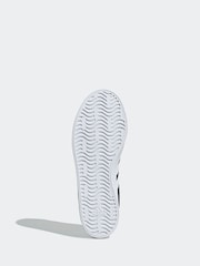 adidas White Black VL Court Trainers - Image 6 of 9