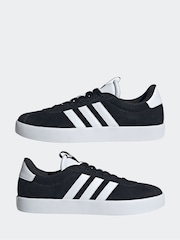 adidas White Black VL Court Trainers - Image 7 of 9