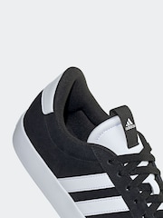 adidas White Black VL Court Trainers - Image 8 of 9