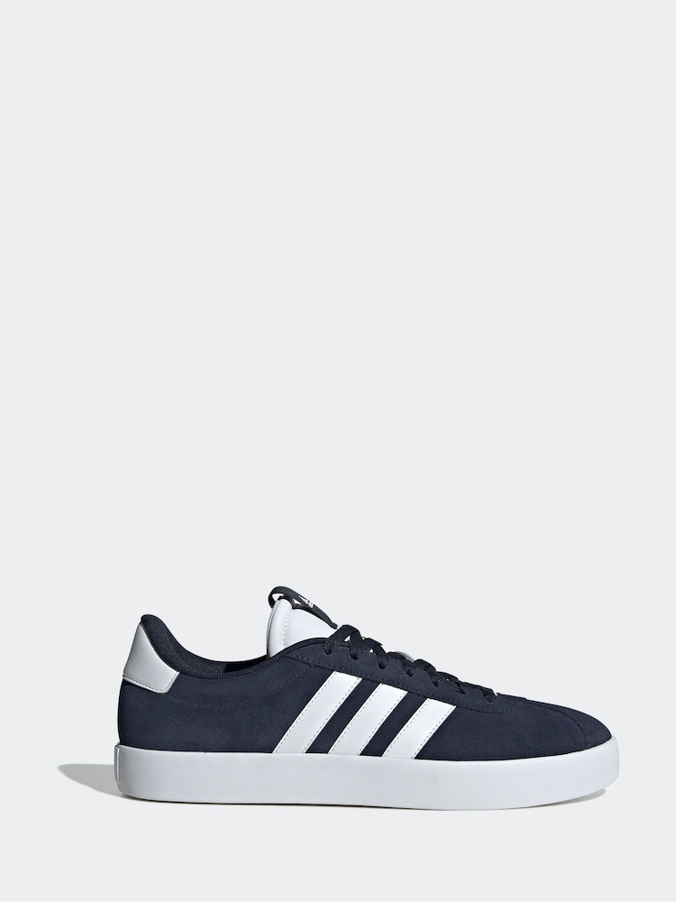 adidas Navy Blue VL Court Trainers - Image 9 of 9