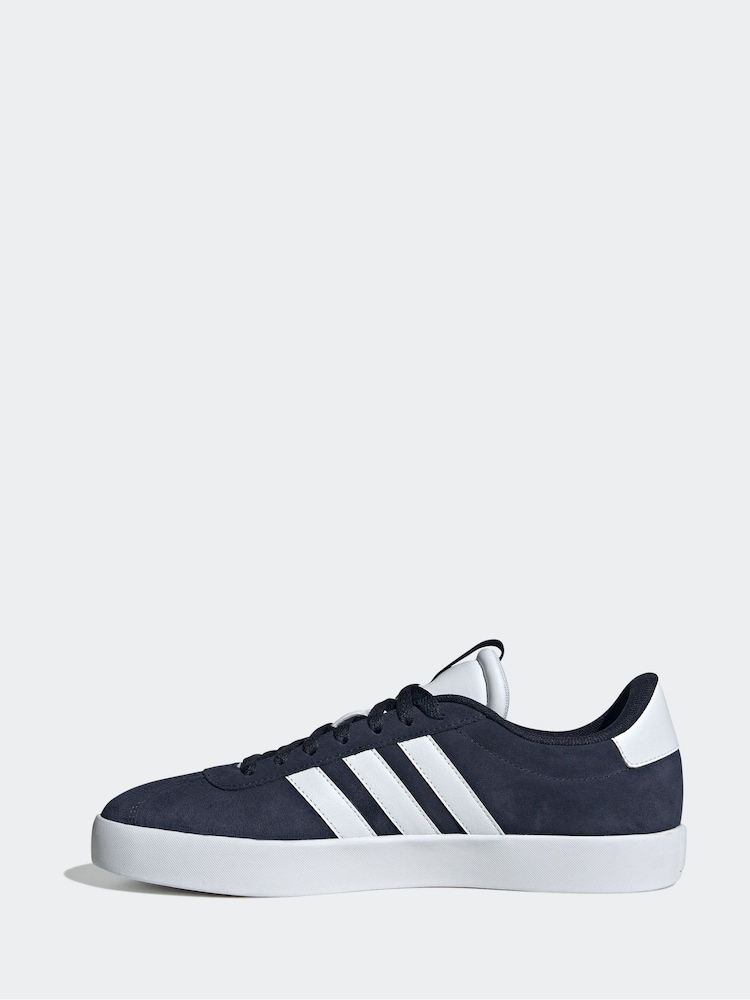 adidas Navy Blue VL Court Trainers - Image 3 of 9